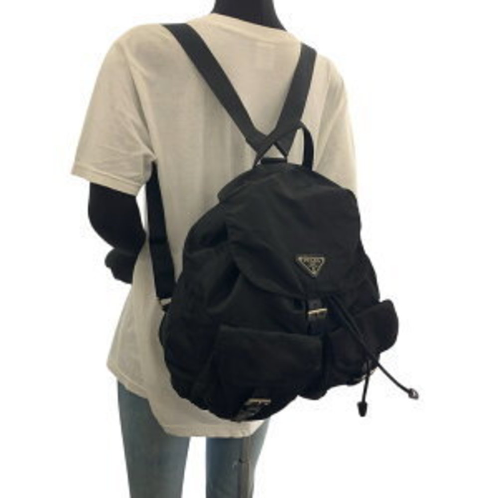 Prada Black Tessuto Triangular Backpack Nylon - image 6